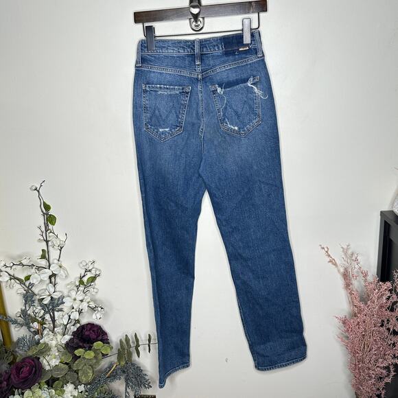 MOTHER SUPERIOR High Waisted Study Hover Jeans Peaches and Screams Sz 25 {3W16} - Picture 4 of 8